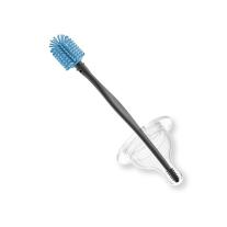 Силиконова четка за миене шишета Babyjem синя